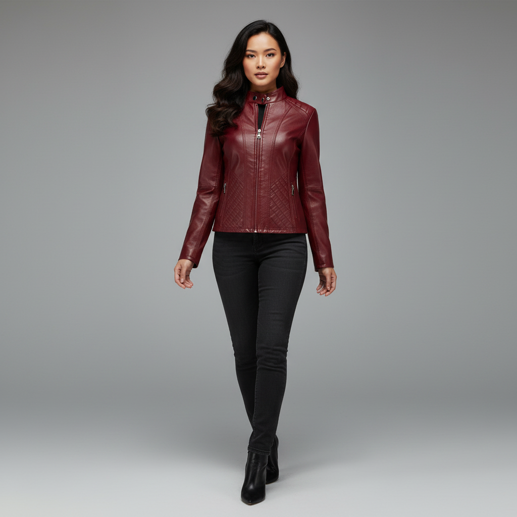 Selene Leather Zip Jacket | Women's Leather Outerwear