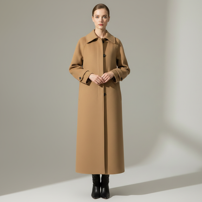 Elegant Long Trench Coat | Women's Winter Coat
