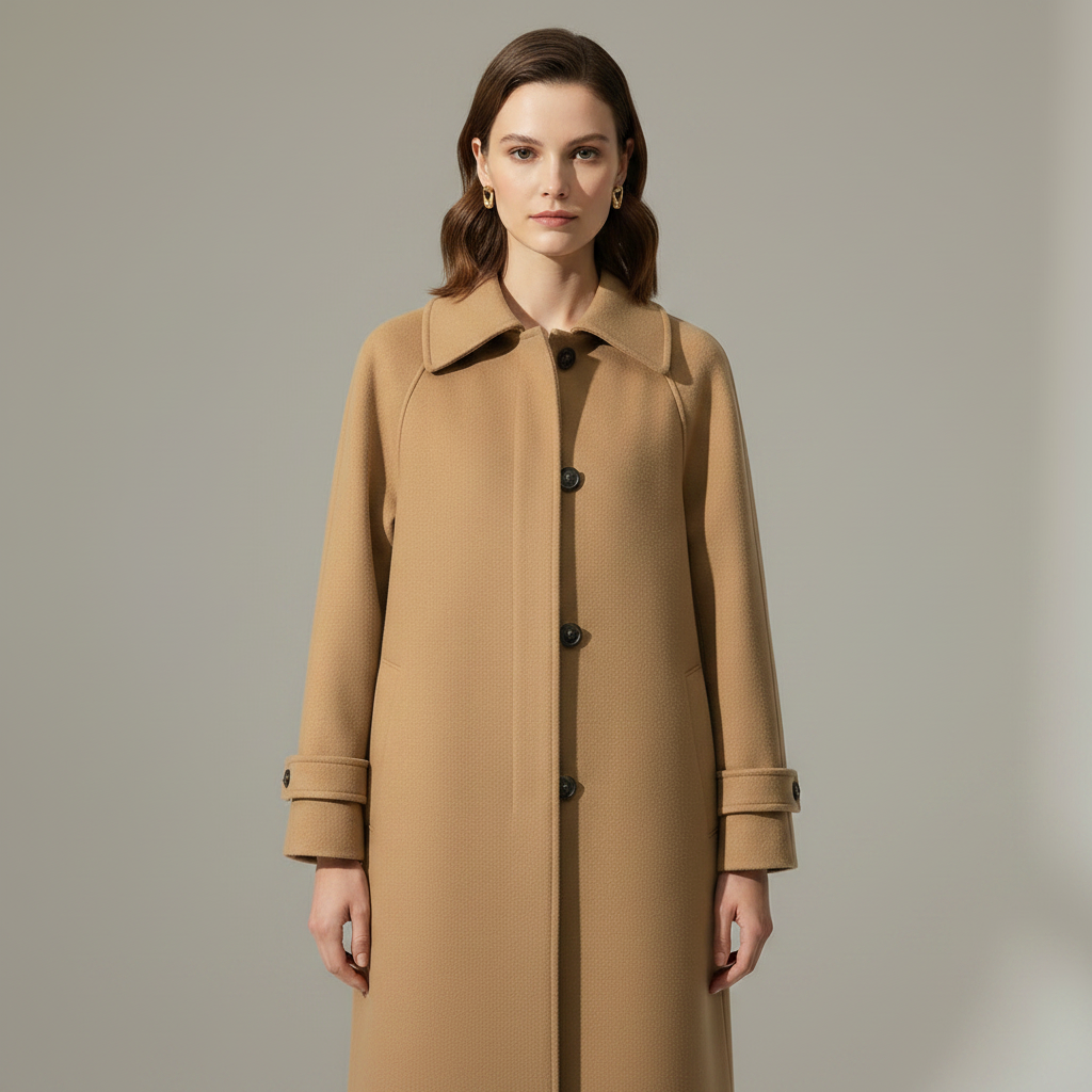 Elegant Long Trench Coat | Women's Winter Coat
