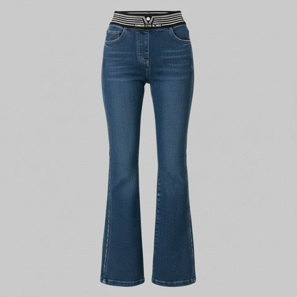 High-Waisted Flared Jeans | Women's Slim Fit Trousers