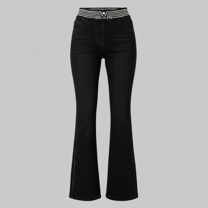 High-Waisted Flared Jeans | Women's Slim Fit Trousers