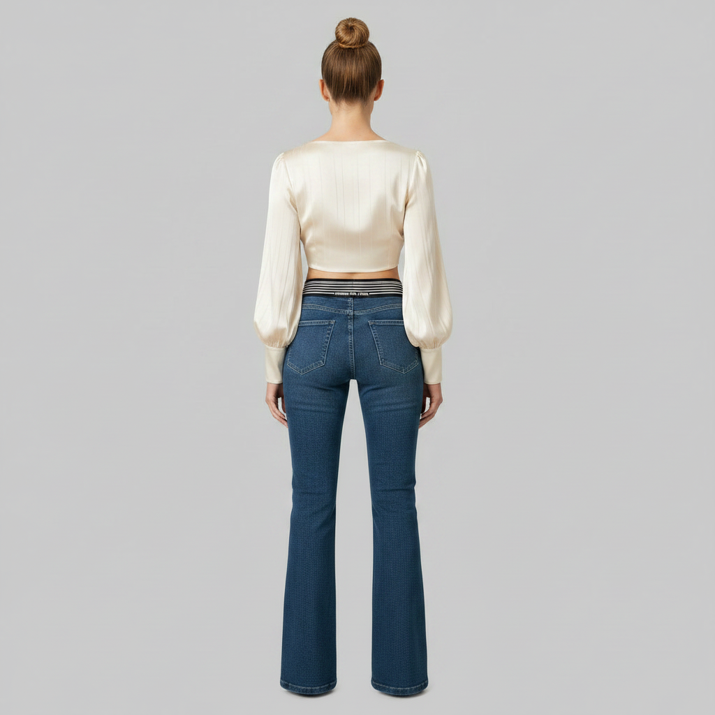High-Waisted Flared Jeans | Women's Slim Fit Trousers