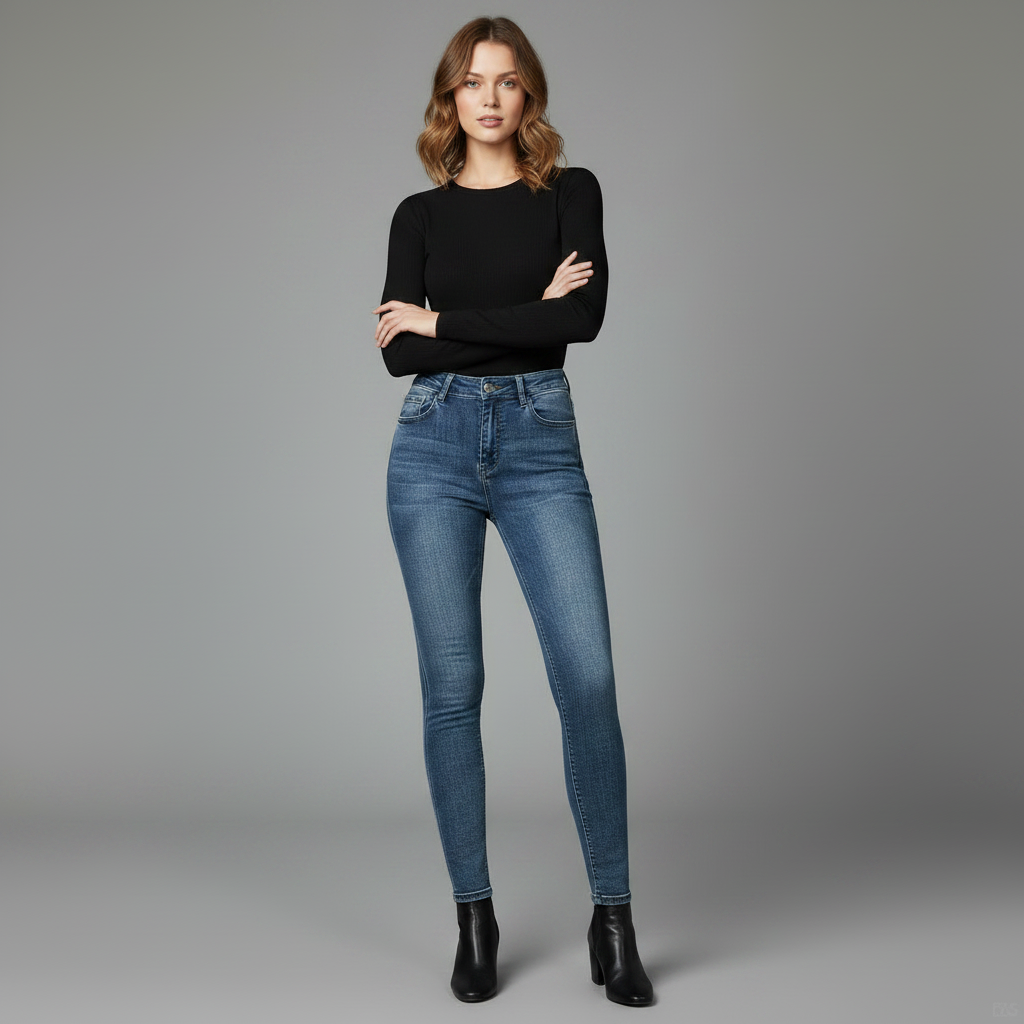 Nova Slim Fit Women's Jeans | Vintage Wash Denim Trousers