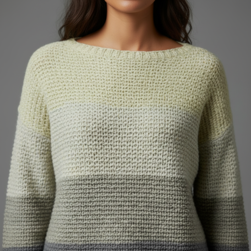 Oversized Patchwork Knit Sweater | Women's Cozy Pullover