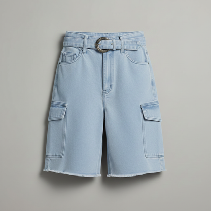 Retro Pink Denim Shorts | Women's Casual Loose Fit Jean Shorts