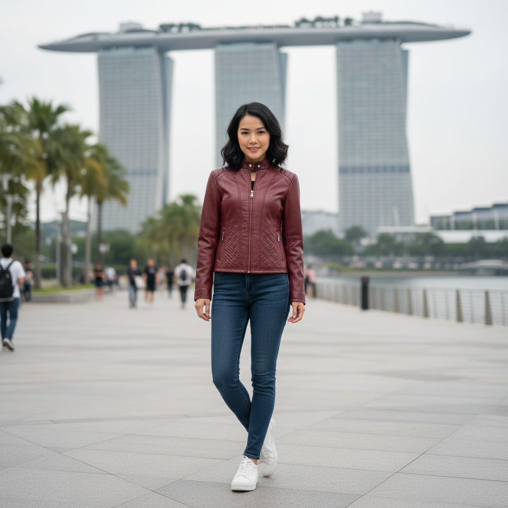 Selene Leather Zip Jacket | Women's Leather Outerwear