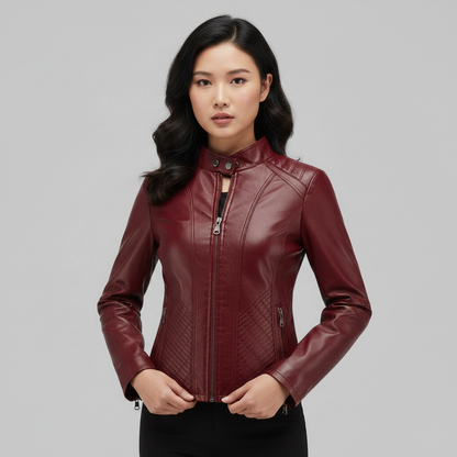 Selene Leather Zip Jacket | Women's Leather Outerwear