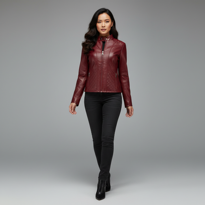 Selene Leather Zip Jacket | Women's Leather Outerwear