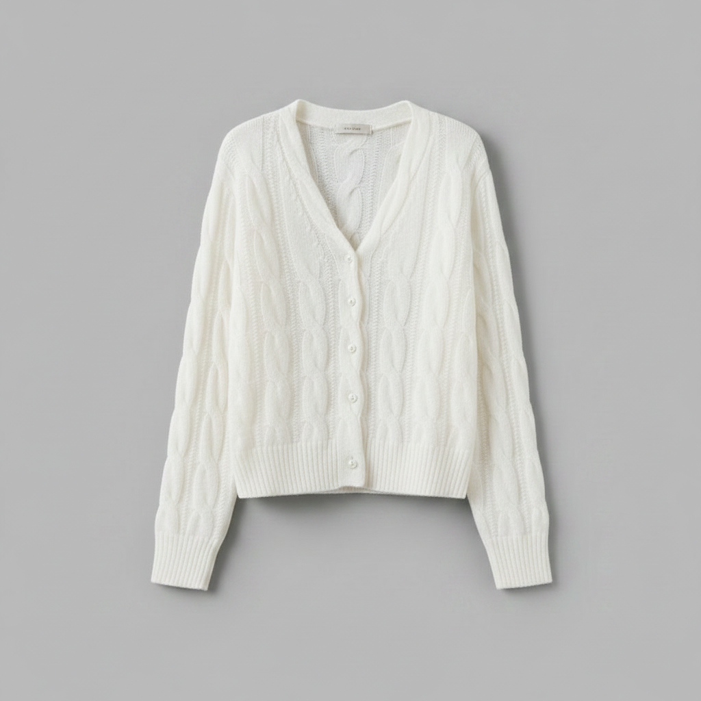 White Women's Cardigan | Lightweight Knit Sweater