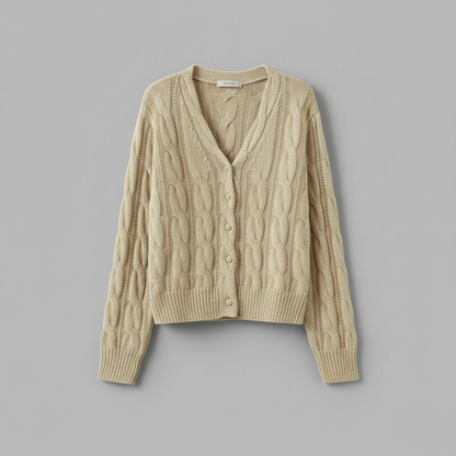 White Women's Cardigan | Lightweight Knit Sweater