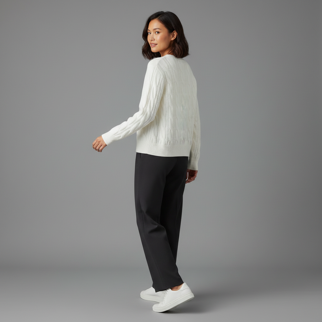 White Women's Cardigan | Lightweight Knit Sweater