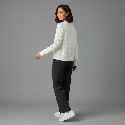 White Women's Cardigan | Lightweight Knit Sweater
