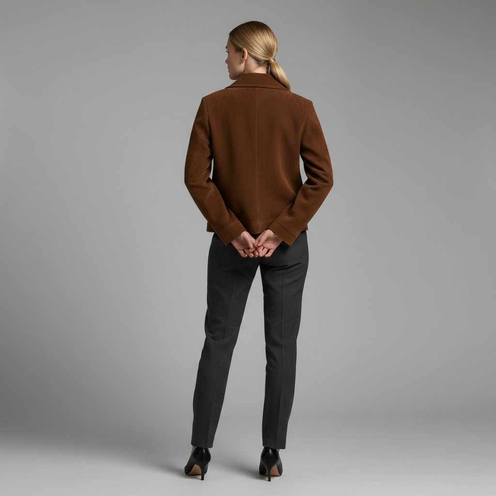 Women's Suede Short Jacket with Zipper | Women's Jacket